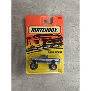 Vintage Matchbox Diecast Ford F-150 Pickup Truck # 65 Sealed 1996 Silver Blue